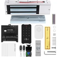 Door Access Control System Kit Set w 1200lbs Electric Magnetic Lock,RFID Keypad