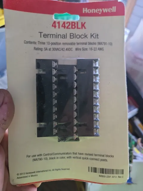 Ademco 4142BLK Terminal Block Kit for Home Security System Black NEW