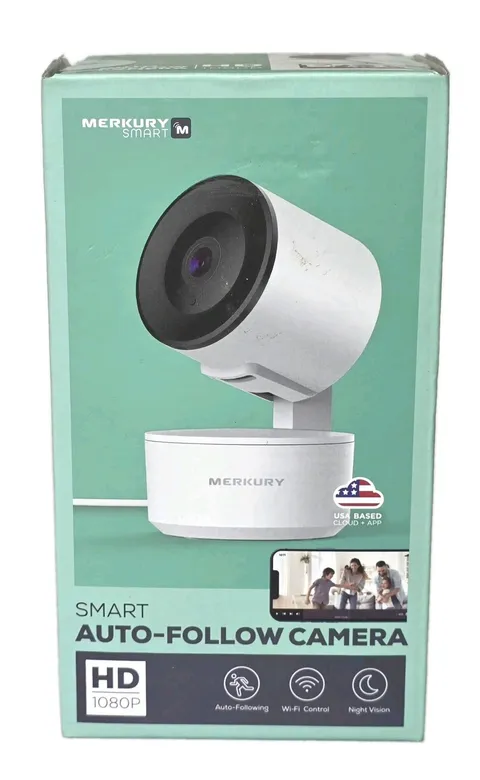 Merkury Smart Auto-Follow Indoor Camera - Requires 2.4 GHz Wi-Fi