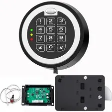 Fireproof Gun Safe Lock Replacement with Swing Bolt Lock, Chrome Electronic Digi