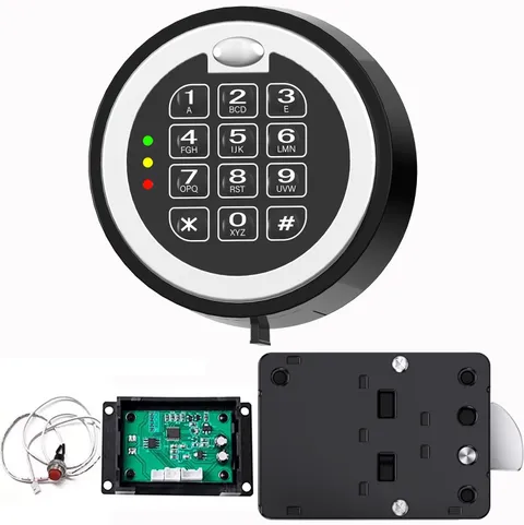 Fireproof Gun Safe Lock Replacement with Swing Bolt Lock, Chrome Electronic Digi