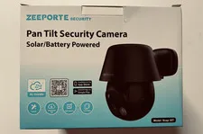 ZEEPORTE Snap 30T 1080p Wi-Fi IP Camera Solar/Battery 360 Night Vision Black
