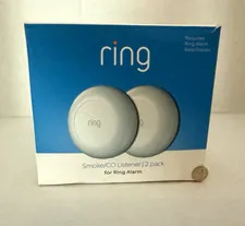 Ring Smoke/CO Listener 2-Pack Z-Wave Wireless for Ring Alarm, White