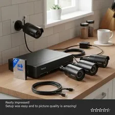 Advanced 5MP PoE Security Camera Set with Smart Person Detection & Night Vision