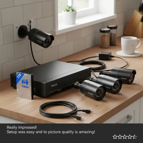 Advanced 5MP PoE Security Camera Set with Smart Person Detection & Night Vision