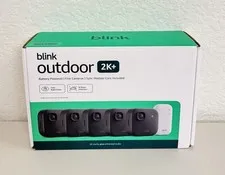 Blink Outdoor 2K+ Wireless Smart Battery Powered Security Camera 5 Pack - Black
