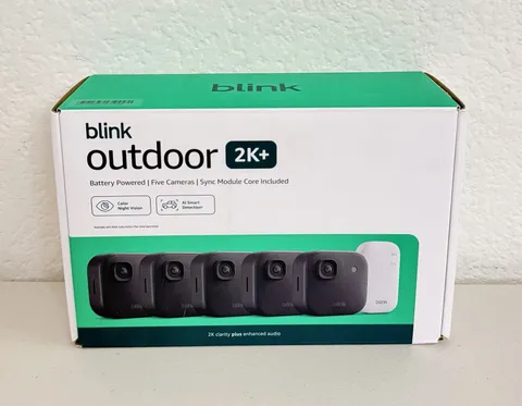 Blink Outdoor 2K+ Wireless Smart Battery Powered Security Camera 5 Pack - Black