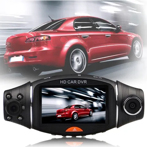 2.7" LCD Dual Lens Car Vehicle Dash Camera DVR Cam Night Vision Recorder