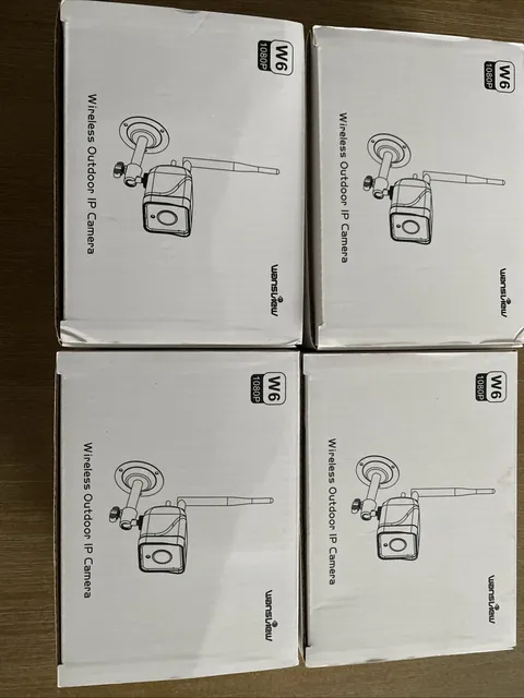 Set of 4 Wansview W6 Wireless Outdoor IP Cameras 1080p White