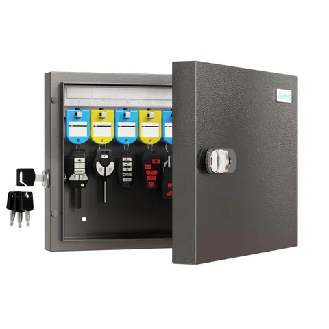 WeHere 16-Key Key Lock Box, Steel Key Holder Cabinet with Combination Lock | ...