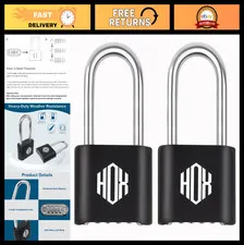 Heavy Duty 4 Digit Combination Lock - Waterproof Padlock for Gym, School, Fence