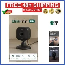Blink Mini 2K+ Indoor Security Camera - 2K Resolution, Night Vision