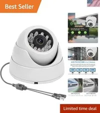 100ft Night Vision Dome Camera: 2MP HD Surveillance for Indoor/Outdoor