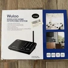 Wuloo WL-666 Wireless Home Intercom System 4-Pack w/ AC Adapter & Power Cable