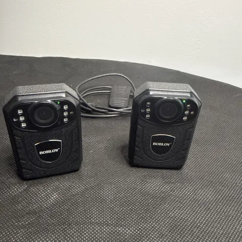 Lot of 2 BOBLOV 1080P HD Body Cameras Tested Working w/ USB Cable