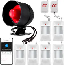 Smart Wifi Alarm System - 120Db Wireless Security with Motion Sensor & App Contr