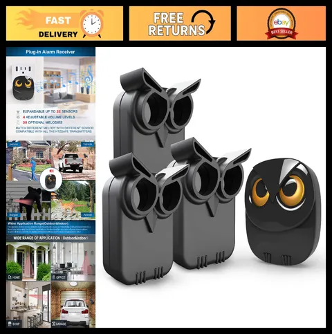 Long Range Driveway Alarm System - 1/2 Mile Motion Sensor, 1 Receiver + 3 Sensor