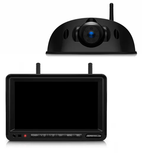 ZEROXCLUB 1080P 7" Wireless RV Backup Camera System, 7.01 Inch, Black+Gray