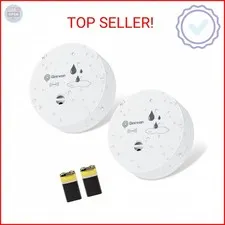 Geevon 2 Pack Water Leak Detectors, 100dB Water Sensor Alarms Flood Detector for