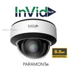 InVid Paramont 8MP IP Outdoor Dome Fixed AI Camera Motorized PAR-P8DRIRA2812NH