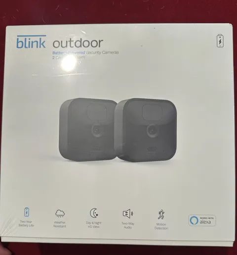 New Blink Outdoor Security Camera System 3rd Generation Battery Powered 2 Camera