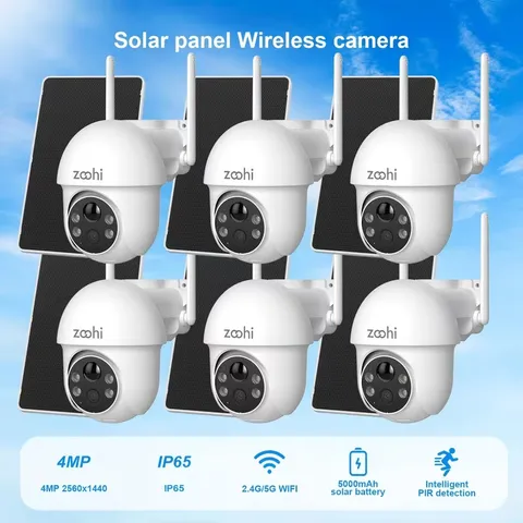 6PACKS zoohi Solar Security Camera | Rquires Expensive Cloud Subscription