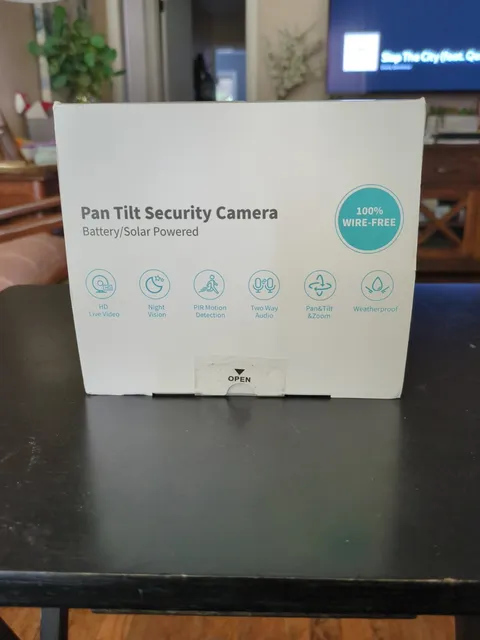 Wifi Security Cameras Wireless Outdoor, Solar Powered Pan Tilt with PIR