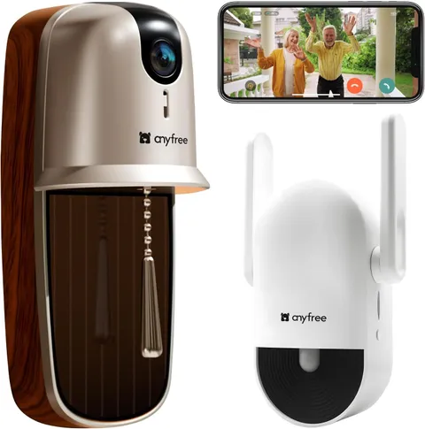 Anyfree WiFi Video Doorbell Camera Wireless Chime AI Motion Night Vision HDR