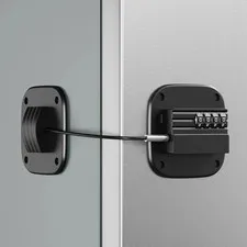 Lock with Combination, No Key Required, Upgrade Refrigerator Lock with Adhesi