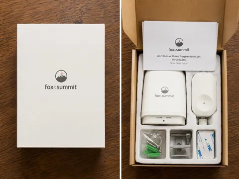 fox&summit Wi-Fi Outdoor Motion Sensor Spot Light, White, FS-OMSL100