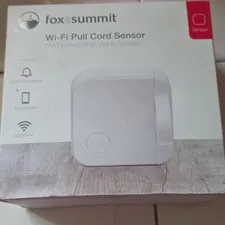 Fox & Summit Wi‑Fi Pull Cord Sensor, Google Assistant, Indoor, White FS-PCS200