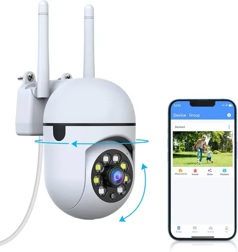 3MP Wireless Outdoor Security Camera WiFi Video Surveillance 360 View Night V...
