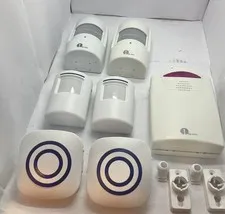 Lot of 4 Wireless Driveway Alarm Infrared Motion Sensor Home Garage Alert.