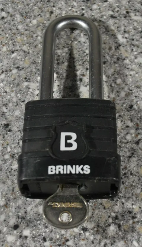 Brinks Weather-Resistant Laminated Steel Keyed Padlock with 2.5" Shackle