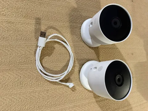 Google Nest Security Indoor Outdoor Cameras G3AL9 (Snow) 2-Pack no box tested!