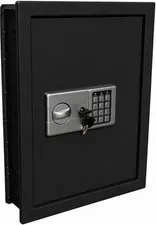 DIGITAL ELECTRONIC FLAT RECESSED WALL SAFE SECURITY BOX JEWELRY OPEN BOX BLACK