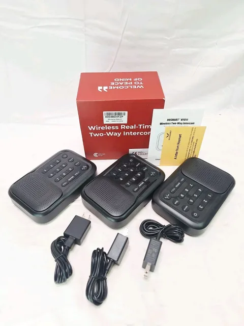 Hosmart 3 Pack Wireless Intercoms Upgraded Full Duplex System 1600ft Range HY811