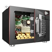 Small Home Safe 6.7”D x 9”W x 6.7”H Electronic Keypad Lock Security Box Cash