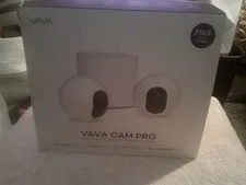 Vava Pro Cam Wireless Cameras Set Of 2 Open Box Complete w/Instructions Manuals