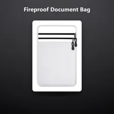 Fireproof Document Bag for Important Files, Cash & Passport Organizer | Water...