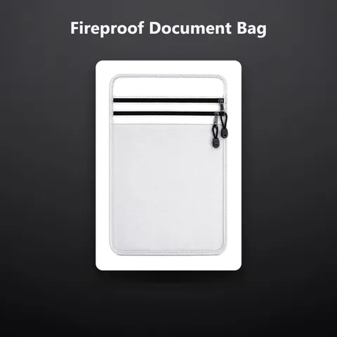 Fireproof Document Bag for Important Files, Cash & Passport Organizer | Water...