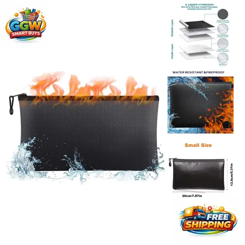 Lightweight Fireproof Document Holder with Water-Resistant Zipper | Safe Travels