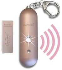 Rose Gold Personal Safety Alarm Keychain 130dB Siren Strobe Light Self Defense