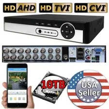Sikker Standalone 16ch DVR Recorder 5MP 1080P camera system with 10TB hard drive