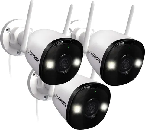 Defender AI 4K Guard Pro 8MP WiFi 6 Security Camera 3 Cameras NO SD CARD