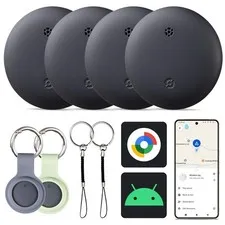 2026 Upgraded Android Air Tracker 4 Pack, Bluetooth Tracker for Android Phone...