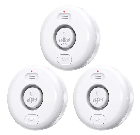Ruikoring 3 Pcs Wd71 Water Leak Alarm Detector 120Db Loud Alert Water Sensor