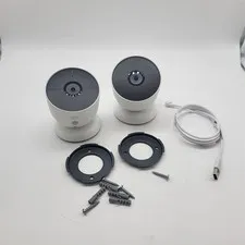 Google Nest Cam Indoor/Outdoor Surveillance Camera, Snow, Pack of 2