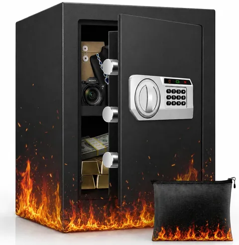 2.5 Cubic Fireproof Home Safe with Digital Keypad, Easy-Access Battery Compar...