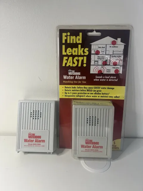 (2) THE WATCHDOG WATER ALARM Model No. BWD-HWA Find Water Leaks Fast & Early